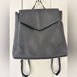 Eileen Fisher Black Leather Backpack